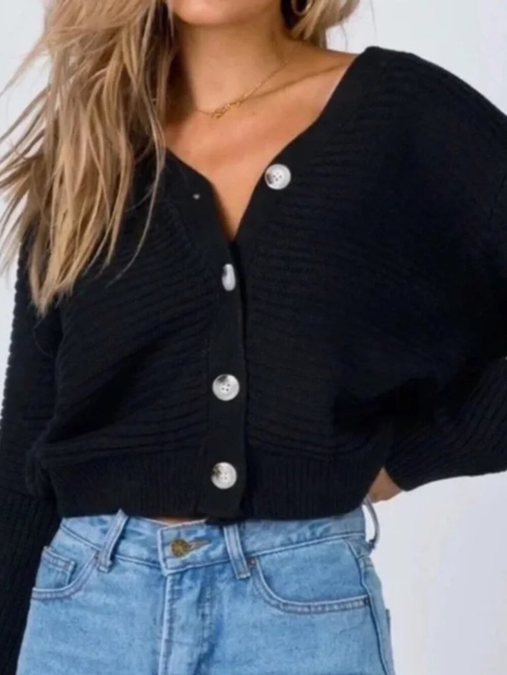 Princess Polly Oroville Cardigan Black